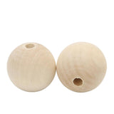 10pcs Natural Wooden Beads for Jewelry Making Kids Teething Spacer Wood Crafts