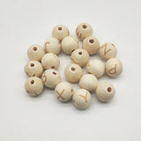50pcs 14mm Wooden Spacer Beads Round Unfinished DIY Baby