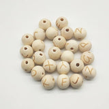 50pcs 14mm Wooden Spacer Beads Round Unfinished DIY Baby