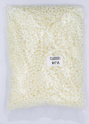 2mm~25mm Pearl Beige Flat Back ABS Round Half Pearl Beads