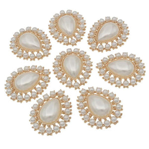 5pcs Flatback Pearl Beads Craft Supplies DIY Wedding Sewing Decoration