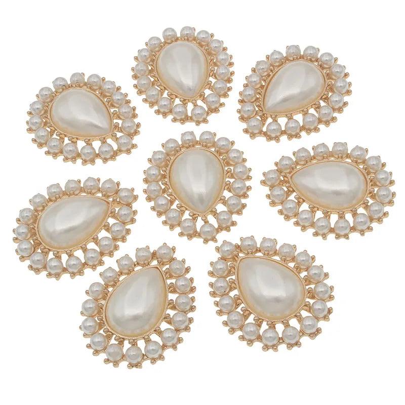 5pcs Flatback Pearl Beads Craft Supplies DIY Wedding Sewing Decoration