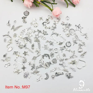 100pc Mixed Vintage Metal Charms for Jewelry Making Craft