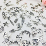 100pc Mixed Vintage Metal Charms for Jewelry Making Craft