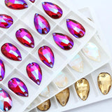 11x18mm Sew On Glass Crystal Rhinestones for DIY Wedding Dress Garment
