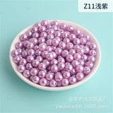White/Pearl Round Plastic Pearl Beads 3mm-12mm Mix Size for Needlework