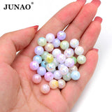 100pcs 8mm Colorful Round ABS Pearl Beads With Hole for Sewing Clothing