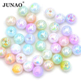 100pcs 8mm Colorful Round ABS Pearl Beads With Hole for Sewing Clothing