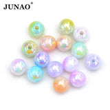 100pcs 8mm Colorful Round ABS Pearl Beads With Hole for Sewing Clothing