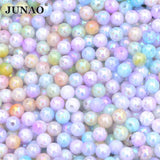 100pcs 8mm Colorful Round ABS Pearl Beads With Hole for Sewing Clothing
