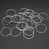 Wine Glass Ring Earring Hoop Round Circle Alloy Jewelry DIY Charms 50Pcs