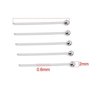 100pcs Stainless Steel 0.6MM Ball Headpin for DIY Jewelry Making