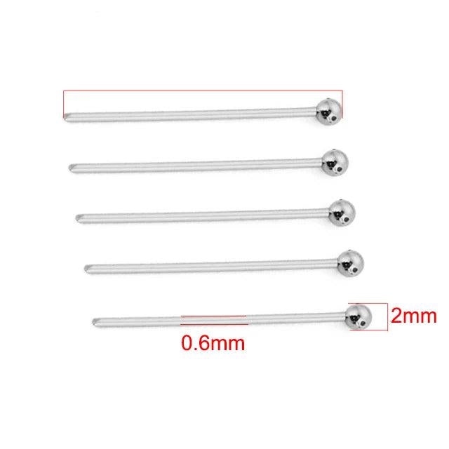 100pcs Stainless Steel 0.6MM Ball Headpin for DIY Jewelry Making