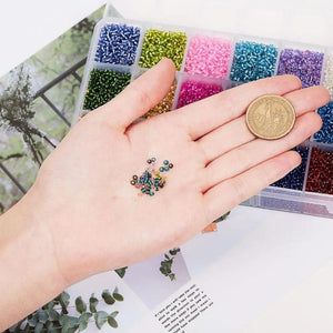 Mixed Glass Beads for DIY Necklaces 24 Colors