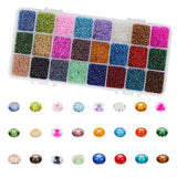 Mixed Glass Beads for DIY Necklaces 24 Colors
