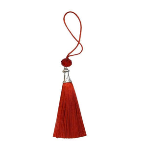 10Pcs Boho Acrylic Beads Red Purple Tassel Charms DIY Jewelry Making