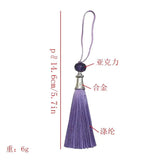 10Pcs Boho Acrylic Beads Red Purple Tassel Charms DIY Jewelry Making