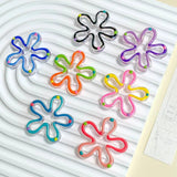 Clear Flower Resin Plastic Beads Earring Accessories Supplies for Jewelry Making