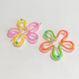 Clear Flower Resin Plastic Beads Earring Accessories Supplies for Jewelry Making