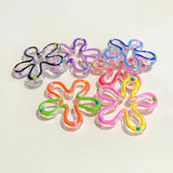 Clear Flower Resin Plastic Beads Earring Accessories Supplies for Jewelry Making