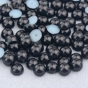 Flatback Pearls Half Round Pearl Beads Stickers 14mm Nail Art Accessories