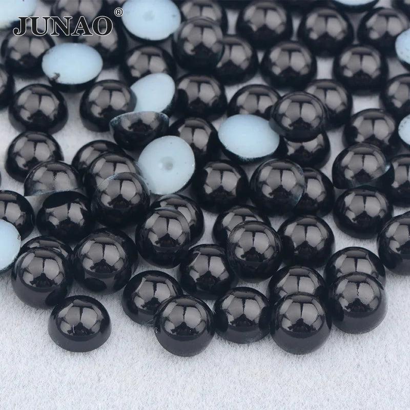 Flatback Pearls Half Round Pearl Beads Stickers 14mm Nail Art Accessories