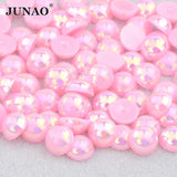 Flatback Pearls Half Round Pearl Beads Stickers 14mm Nail Art Accessories