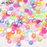 Flatback Pearls Half Round Pearl Beads Stickers 14mm Nail Art Accessories