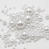 3-12mm White/Ivory Pearl Beads, Straight Holes, for Needlework & Jewelry Making