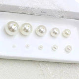 3-12mm White/Ivory Pearl Beads, Straight Holes, for Needlework & Jewelry Making