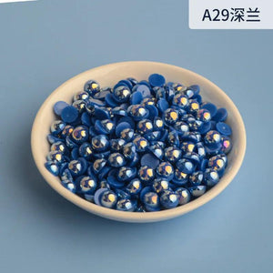 3-12mm Mix Half Round AB Pearl Non Hotfix Glitters Nail Craft Decoration