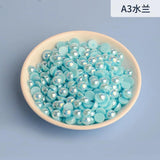 3-12mm Mix Half Round AB Pearl Non Hotfix Glitters Nail Craft Decoration