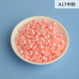 3-12mm Mix Half Round AB Pearl Non Hotfix Glitters Nail Craft Decoration
