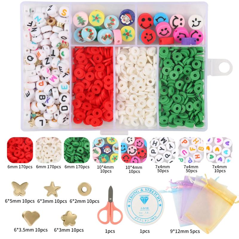 Polymer Clay Acrylic Beads Kit for Child Crafts