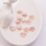 50pcs 10mm Beads Caps Leaf Shape Plum Blossom End Cap DIY Brass Jewelry