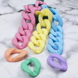 10pcs Acrylic Chain Twisted Beads for Resin Pendant Necklace Jewelry