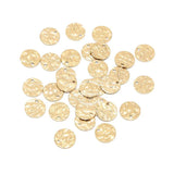20pcs Hammered Disc Charms Stainless Steel Round Blank Coin Beads