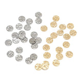 20pcs Hammered Disc Charms Stainless Steel Round Blank Coin Beads