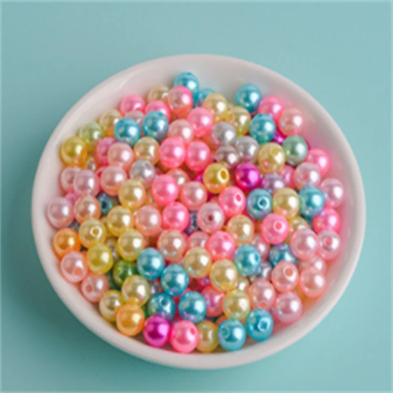 3-12mm White/Pearl Round Plastic Pearl Beads for Needlework & Jewelry Making