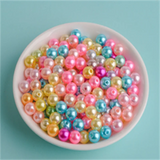 3-12mm White/Pearl Round Plastic Pearl Beads for Needlework & Jewelry Making
