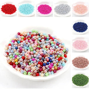 Acrylic Spacer Beads Round Loose Beads Jewelry Making DIY Pearls