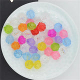 12mm Rose Shape Square Acrylic Beads 50PCS for Jewelry Making
