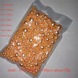 3-12mm White/Pearl Round Beads 1150pcs for Needlework & Jewelry Making