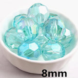 50pcs 8mm Acrylic Beads DIY Jewelry Making For Bracelet Necklace Accessories