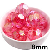 50pcs 8mm Acrylic Beads DIY Jewelry Making For Bracelet Necklace Accessories