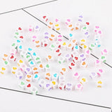 Mixed Letter Acrylic Beads Flat Round Alphabet Digital Cube Loose Spacer Beads