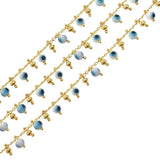 1 Meter Evil Eye Bead Chain Copper Link Necklace Jewelry Making Crafts