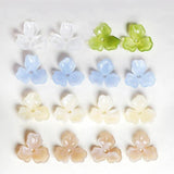 50 Acrylic Petals Tray Bead Caps for DIY Earrings Jewelry