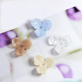 50 Acrylic Petals Tray Bead Caps for DIY Earrings Jewelry