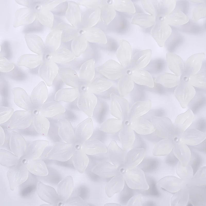50g 24mm Bauhinia Flower Acrylic ABS Pearl DIY Sewing Clothing Accessories